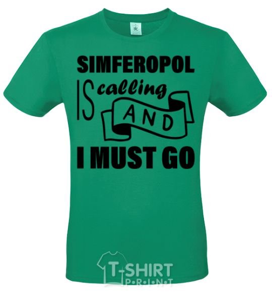 Men's T-Shirt Simferopol is calling and i must go kelly-green фото