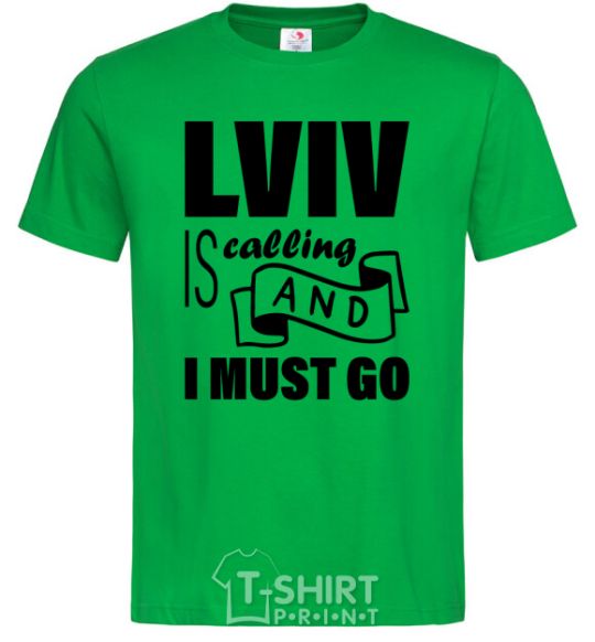 Men's T-Shirt Lviv is calling and i must go kelly-green фото