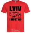 Men's T-Shirt Lviv is calling and i must go red фото