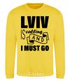 Sweatshirt Lviv is calling and i must go yellow фото