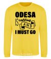 Sweatshirt Odesa is calling and i must go yellow фото