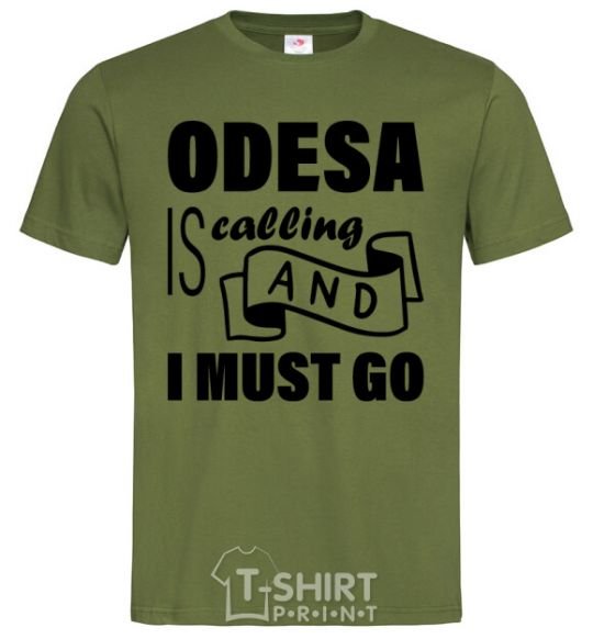 Men's T-Shirt Odesa is calling and i must go millennial-khaki фото