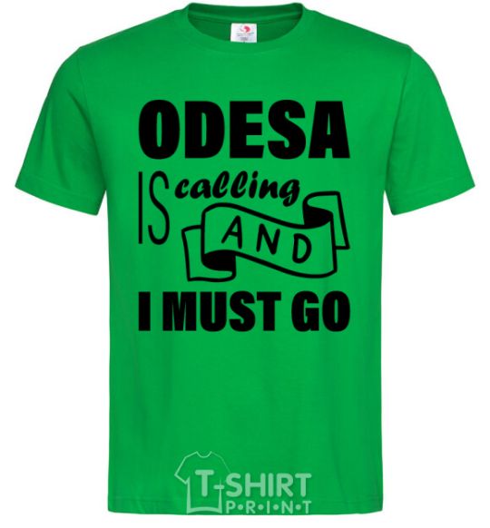 Men's T-Shirt Odesa is calling and i must go kelly-green фото