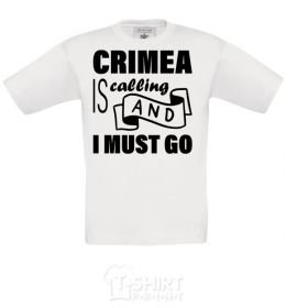 Kids T-shirt Crimea is calling and i must go White фото