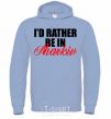 Men`s hoodie I'd rather be in Kharkiv sky-blue фото