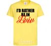 Kids T-shirt I'd rather be in Lviv cornsilk фото