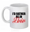 Ceramic mug I'd rather be in Lviv White фото