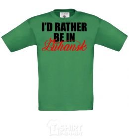 Kids T-shirt I'd rather be in Luhansk orchid-green фото