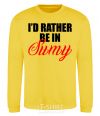 Sweatshirt I'd rather be in Sumy yellow фото