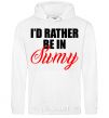 Men`s hoodie I'd rather be in Sumy White фото