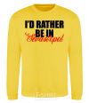 Sweatshirt I'd rather be in Sevastopol yellow фото