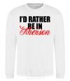 Sweatshirt I'd rather be in Kherson White фото