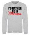 Sweatshirt I'd rather be in Kherson sport-grey фото