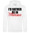 Men`s hoodie I'd rather be in Kherson White фото