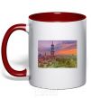 Mug with a colored handle My Kharkiv red фото