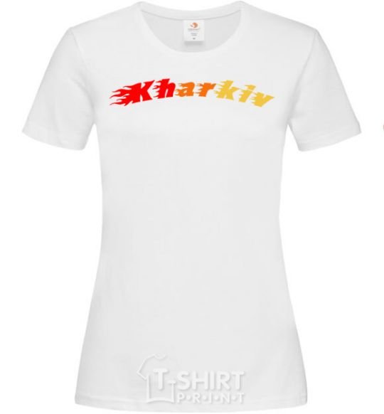 Women's T-shirt Fire Kharkiv White фото