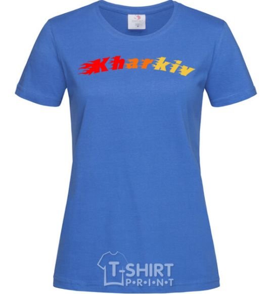 Women's T-shirt Fire Kharkiv royal-blue фото