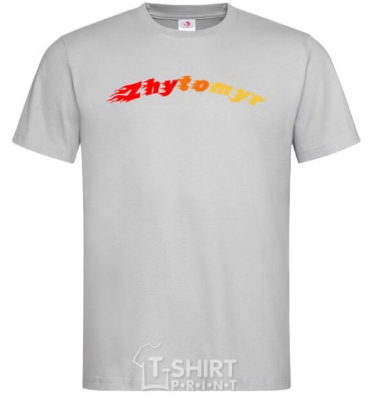Men's T-Shirt Fire Zhytomyr grey фото