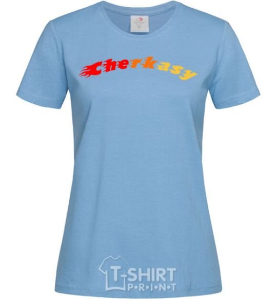 Women's T-shirt Fire Cherkasy sky-blue фото