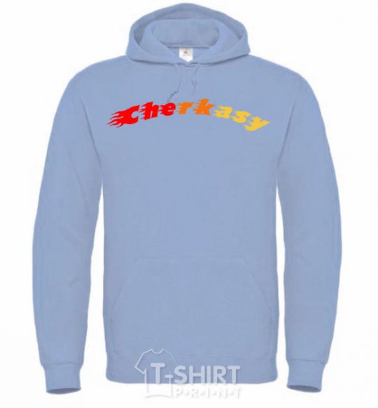 Men`s hoodie Fire Cherkasy sky-blue фото