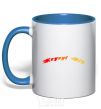 Mug with a colored handle Fire Kryvyi Rih royal-blue фото