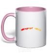 Mug with a colored handle Fire Kryvyi Rih light-pink фото