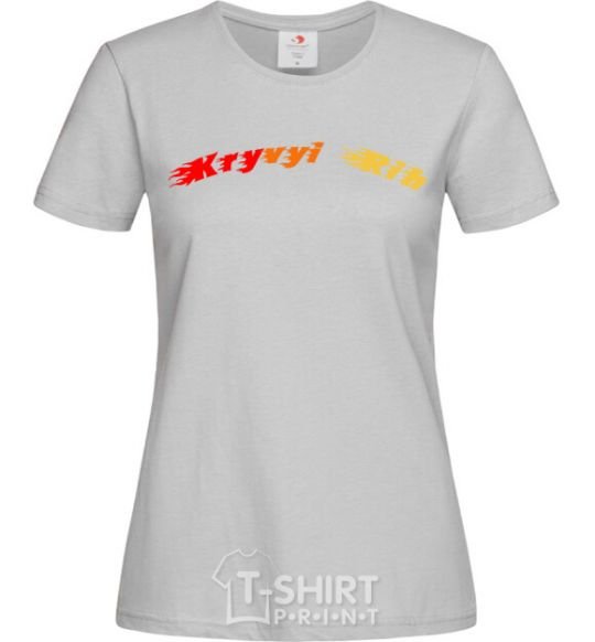 Women's T-shirt Fire Kryvyi Rih grey фото