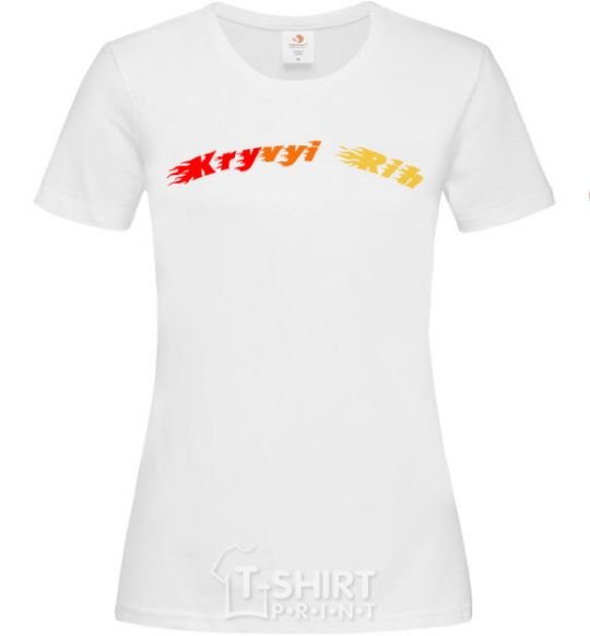 Women's T-shirt Fire Kryvyi Rih White фото