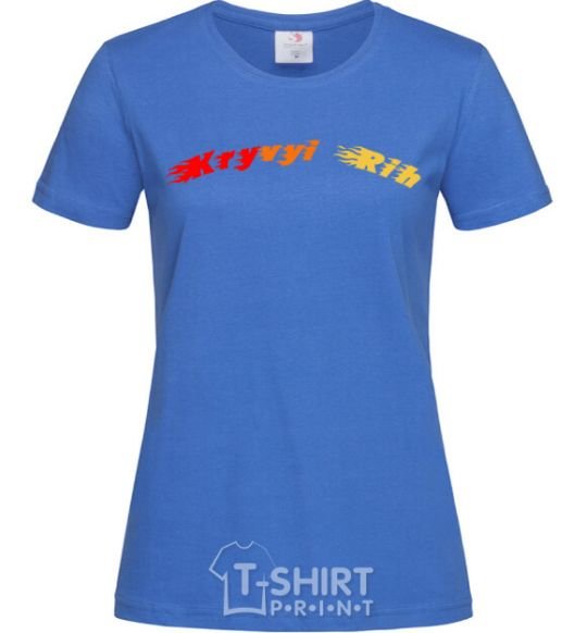 Women's T-shirt Fire Kryvyi Rih royal-blue фото