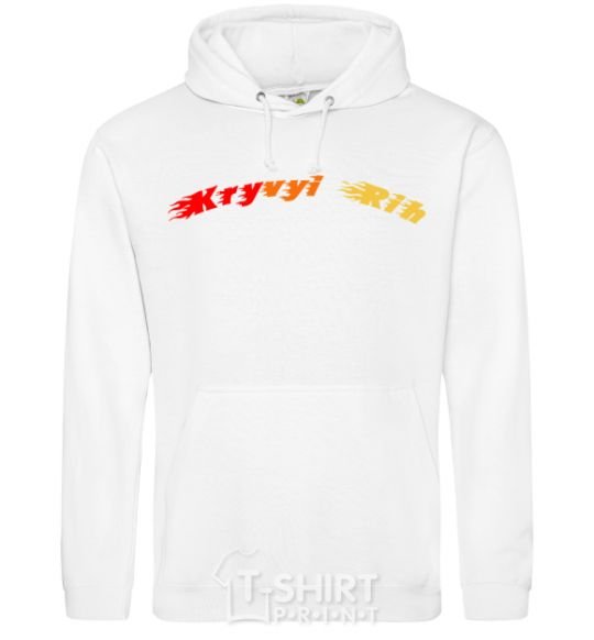 Men`s hoodie Fire Kryvyi Rih White фото