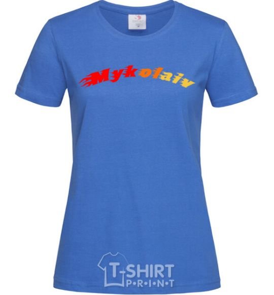 Women's T-shirt Fire Mykolaiv royal-blue фото