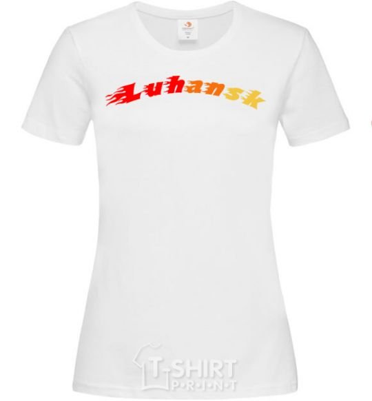 Women's T-shirt Fire Luhansk White фото