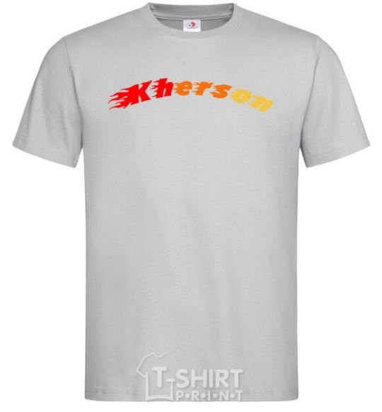 Men's T-Shirt Fire Kherson grey фото