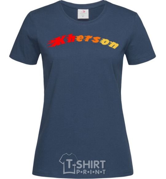 Women's T-shirt Fire Kherson navy-blue фото