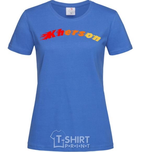 Women's T-shirt Fire Kherson royal-blue фото