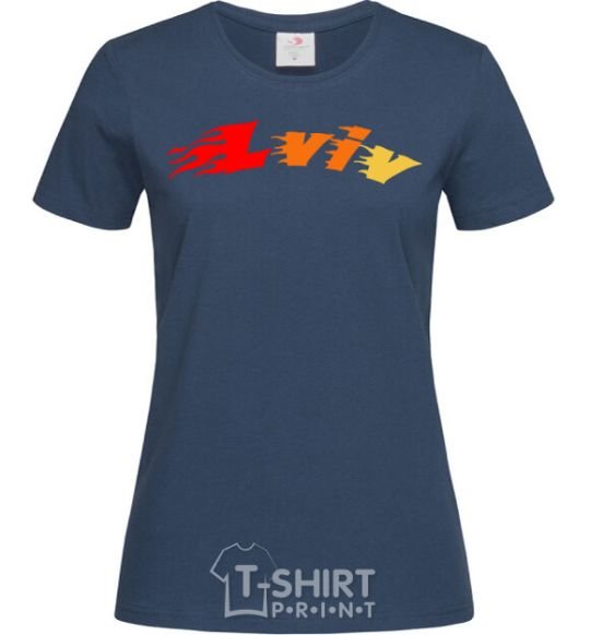 Women's T-shirt Fire Lviv navy-blue фото