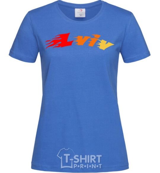 Women's T-shirt Fire Lviv royal-blue фото