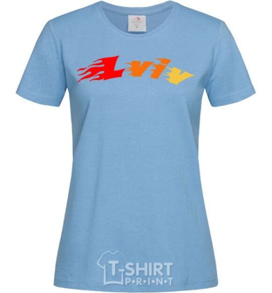 Women's T-shirt Fire Lviv sky-blue фото