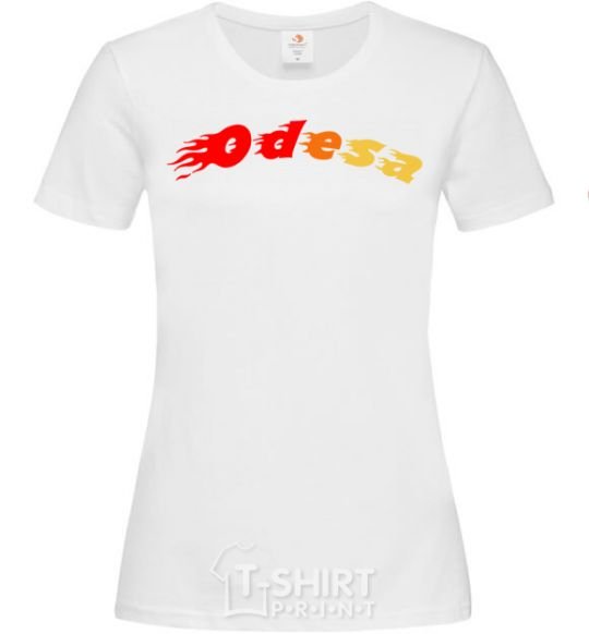 Women's T-shirt Fire Odesa White фото