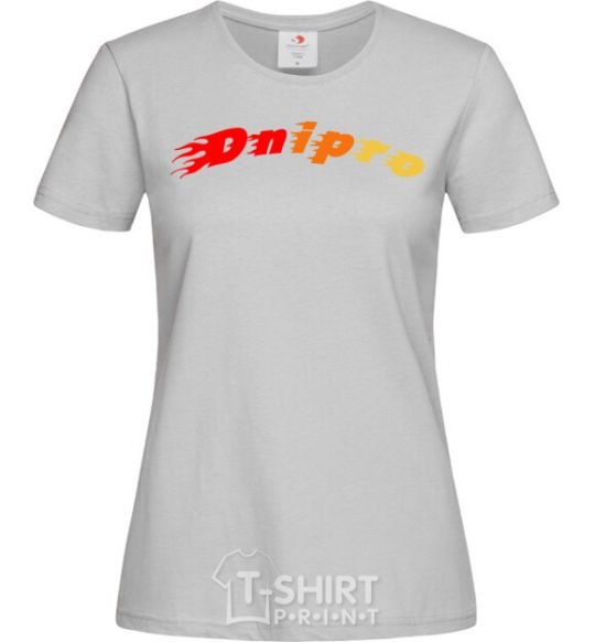 Women's T-shirt Fire Dnipro grey фото