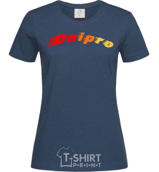 Women's T-shirt Fire Dnipro navy-blue фото