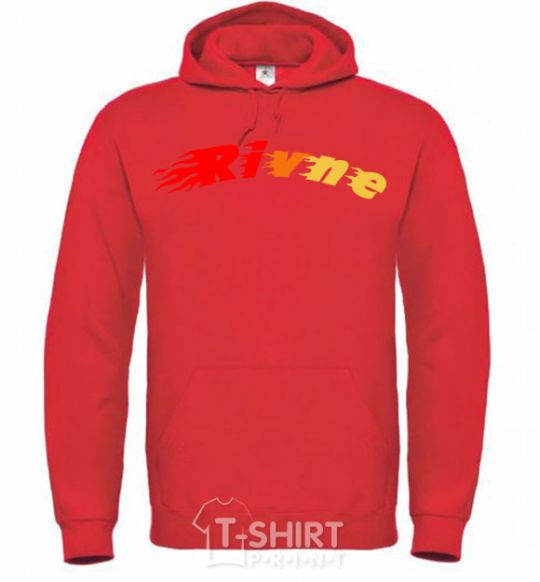 Men`s hoodie Fire Rivne bright-red фото