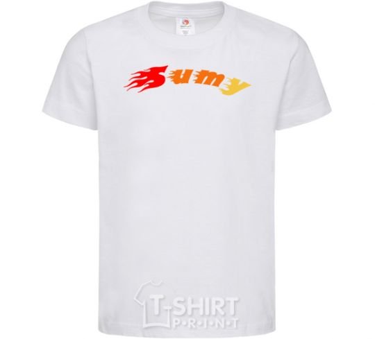 Kids T-shirt Fire Sumy White фото