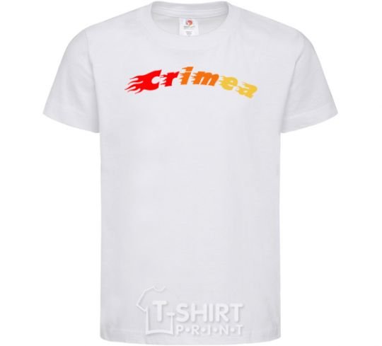 Kids T-shirt Fire Crimea White фото