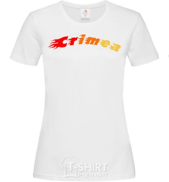 Женская футболка Fire Crimea Белый фото