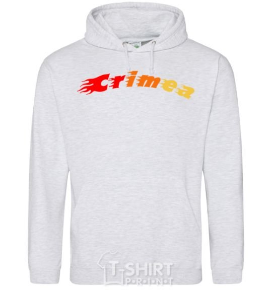 Men`s hoodie Fire Crimea sport-grey фото
