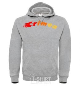 Men`s hoodie Fire Crimea sport-grey фото