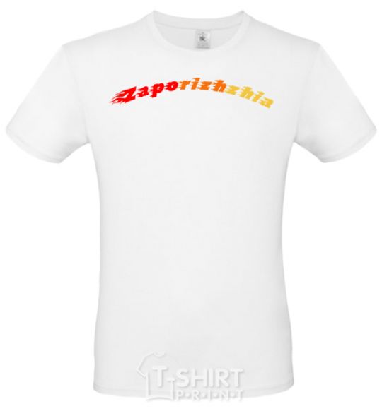 Men's T-Shirt Fire Zaporizhzha White фото