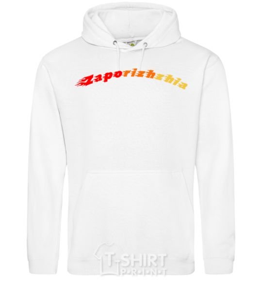 Men`s hoodie Fire Zaporizhzha White фото