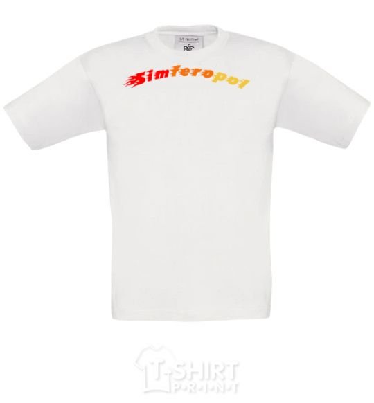 Kids T-shirt Fire Simferopol White фото